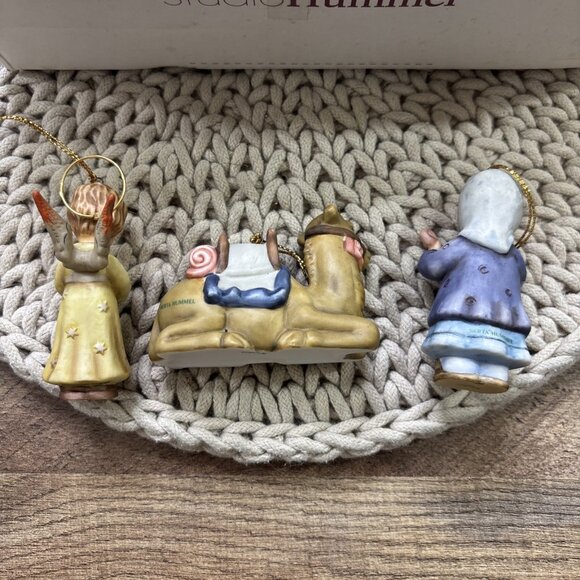 Berta Hummel Nativity Ornaments Set Camel Angel Standing Girl w Lute Goebel 2000 - Picture 7 of 9